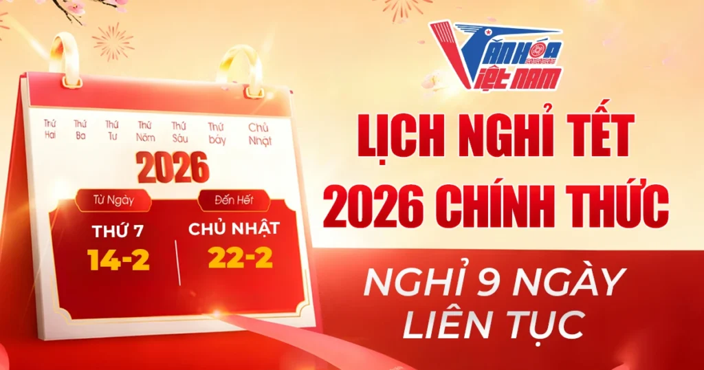 Lịch nghỉ Tết 2026