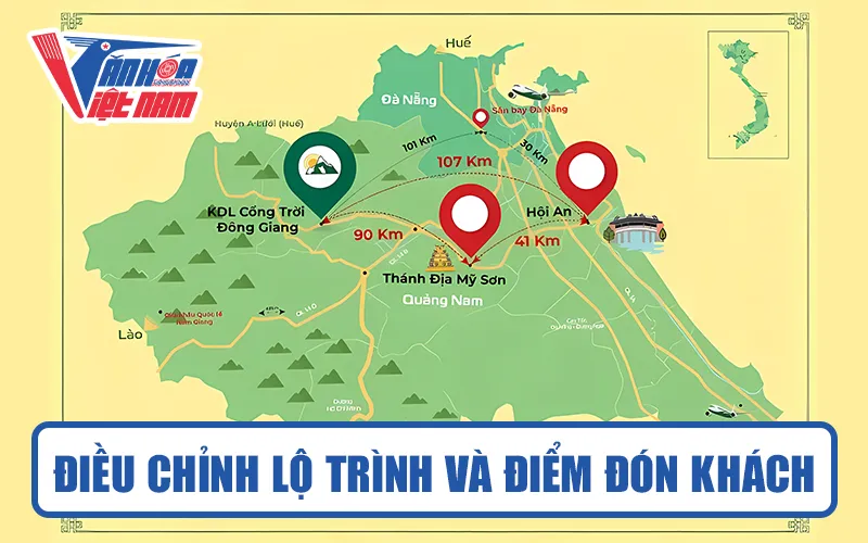 Lộ trình và điểm đón khách