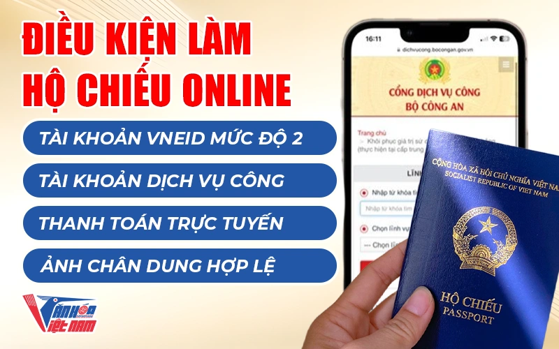 Điều kiện làm hộ chiếu online