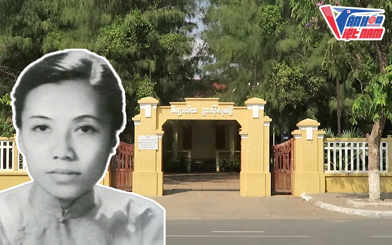 Bà Bình học trung học tại Trường Lycée Sisowath