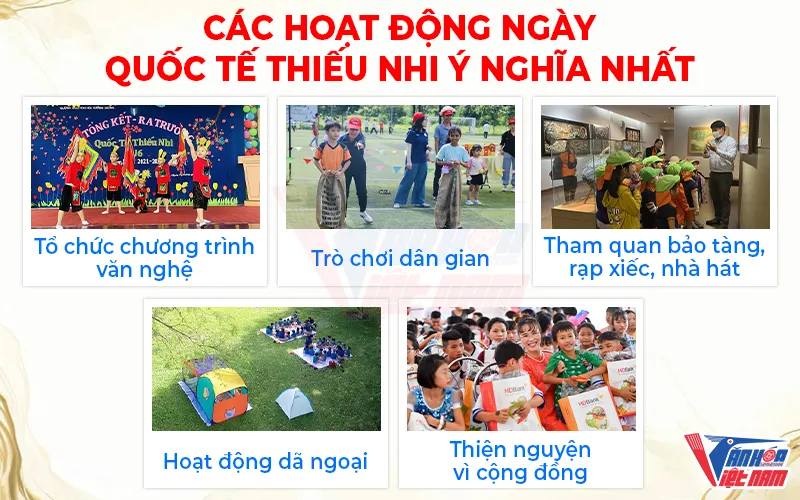 Các hoạt động ngày quốc tế thiếu nhi ý nghĩa nhất