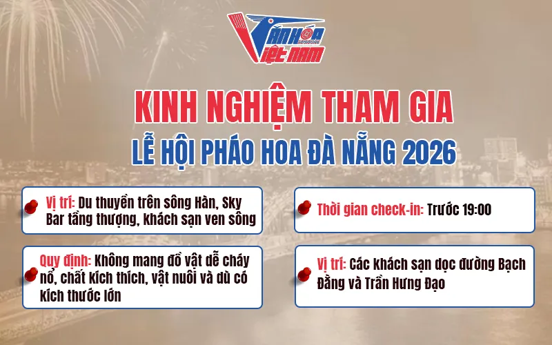 Kinh nghiệm tham gia lễ hội pháo hoa Đà Nẵng 2026