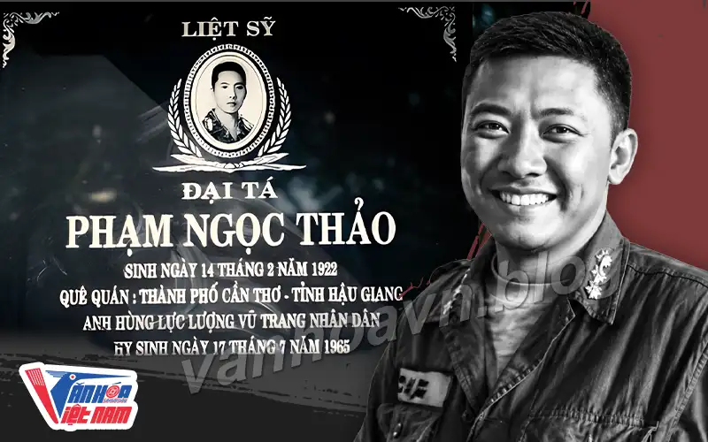 Bia mộ Liệt sỹ Đại tá Phạm Ngọc Thảo