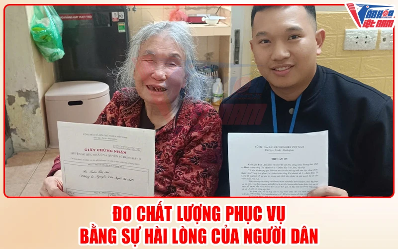Đo chất lượng phục vụ bằng sự hài lòng của người dân