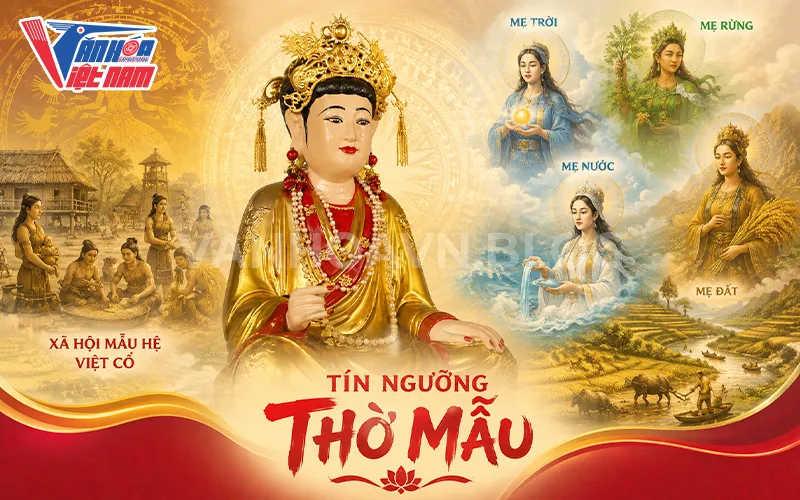 Tín ngưỡng thờ Mẫu bắt nguồn từ tục thờ các nữ thần bản địa