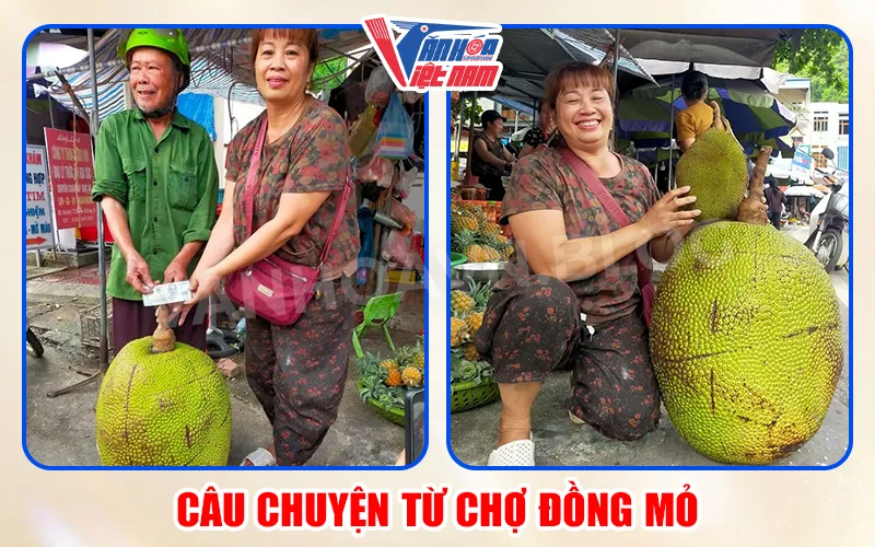 Quả mít nặng 53 kg ở chợ Đồng Mỏ