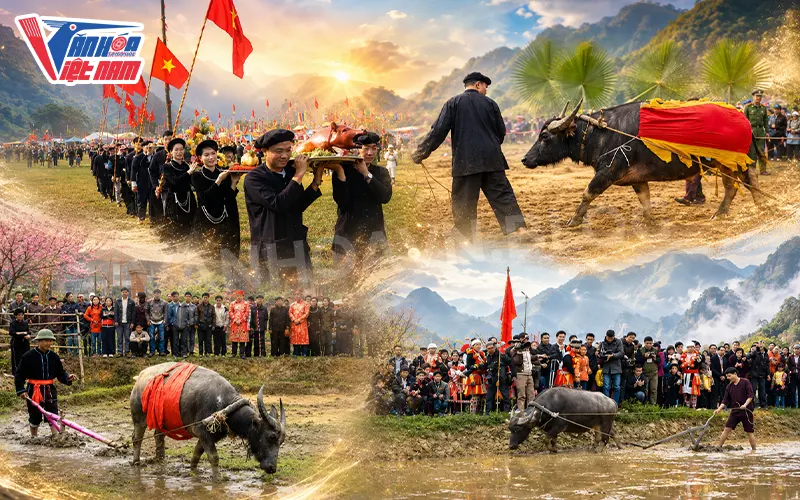 Nghi thức cày đầu năm trong lễ hội Lồng Tồng