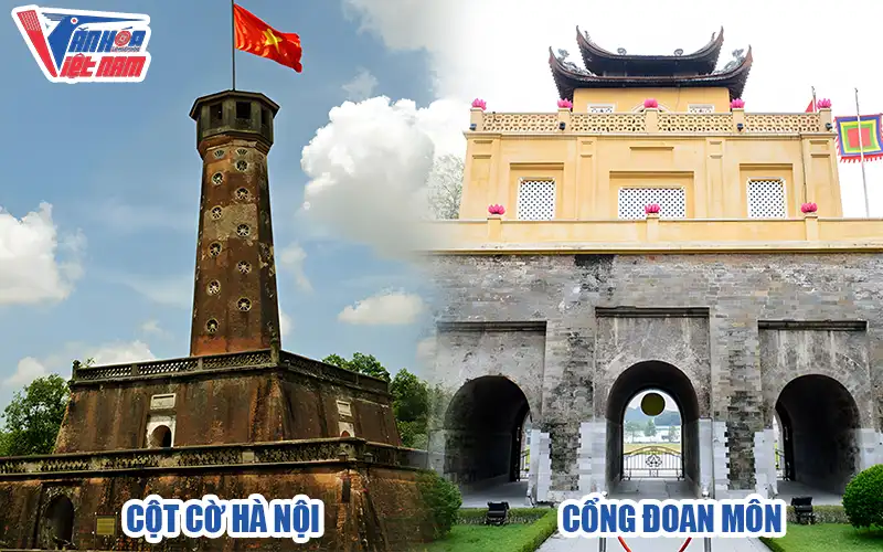 Cột cờ Hà Nội và cổng Đoan Môn
