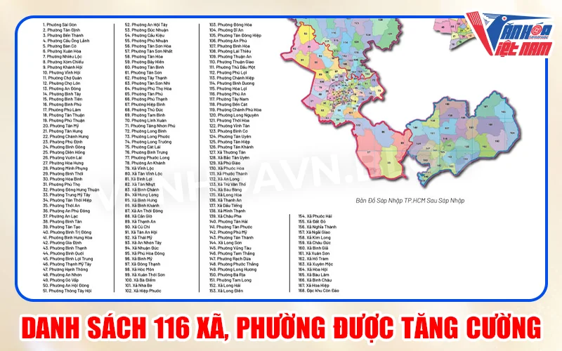 Danh Sách 116 Xã, Phường Được Tăng Cường