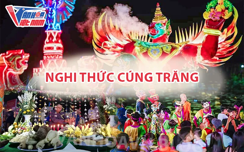 Nghi thức cúng trăng trong lễ hội Ok Om Bok
