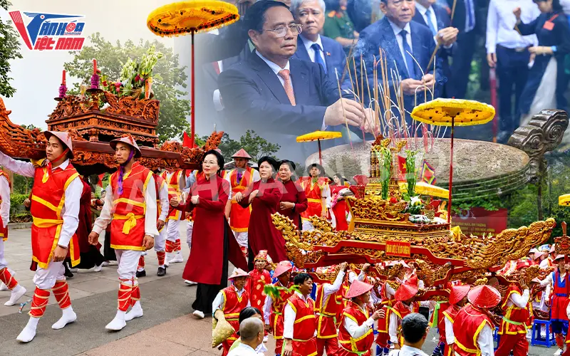 Lễ rước kiệu trong ngày Giỗ tổ Hùng Vương