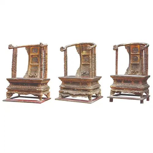 3 ngai thờ gỗ thời Mạc đền Đa Hòa